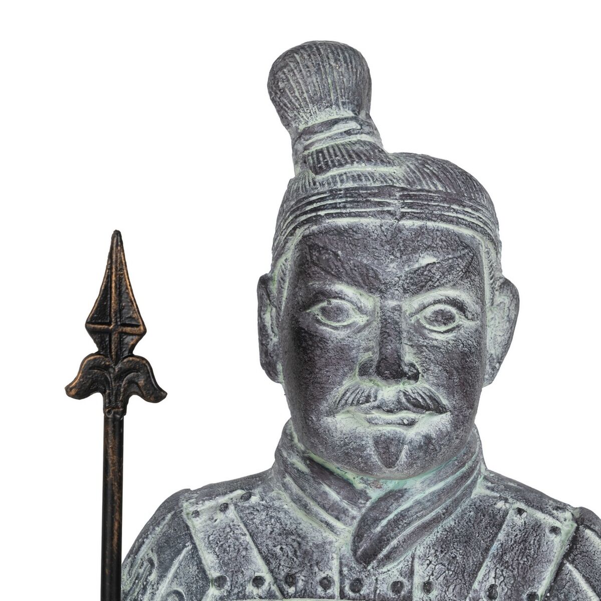 Decoratieve figuren Grijs Strijder 38,5 x 34 x 122 cm